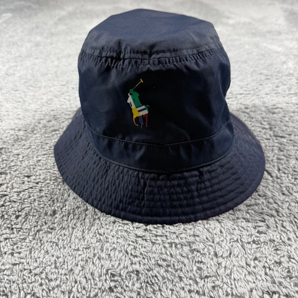 Polo Ralph Lauren Bucket Hat Mens L/XL Multicolor Reversible Colorblock Spellout